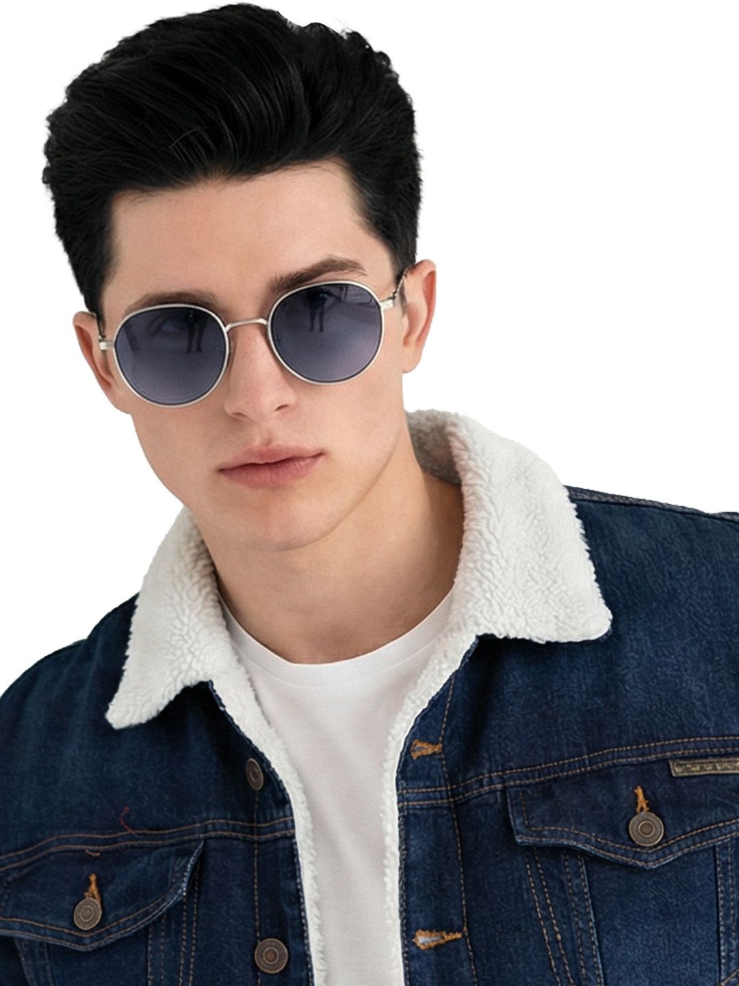 Vincent Chase Unisex Full Rim Round Sunglasses With Polarised And UV Protected Lens 238940