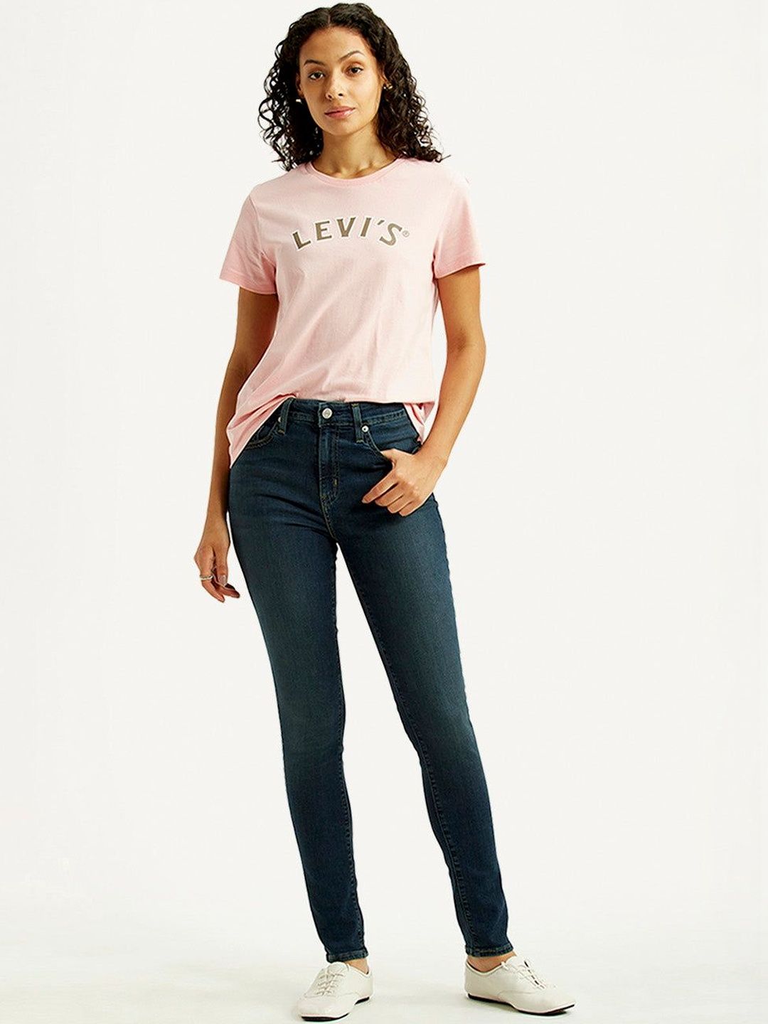 Mid Rise Skinny Navy Jeans