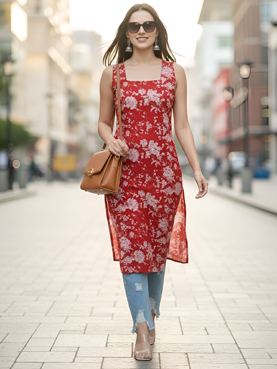 Women Floral Printed Kurta Nayo Women Floral Printed Kurta