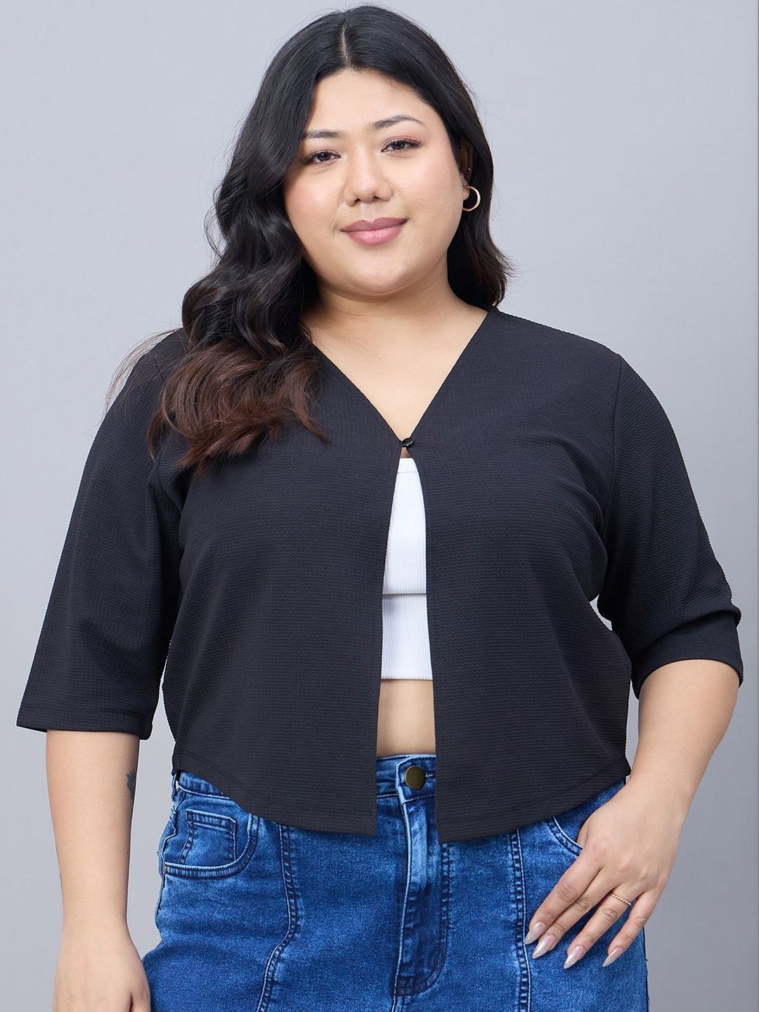 Style Quotient Plus Women Crop Shrug