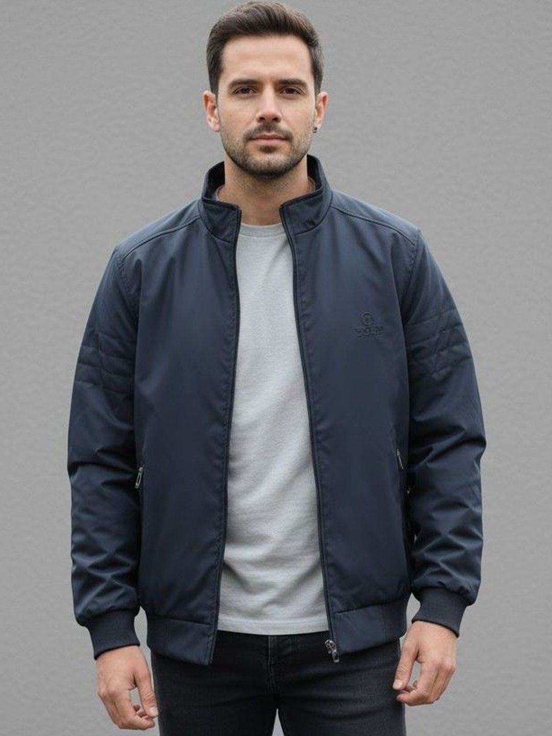 Pankhu Men Insulator Bomber with Embroidered Jacket