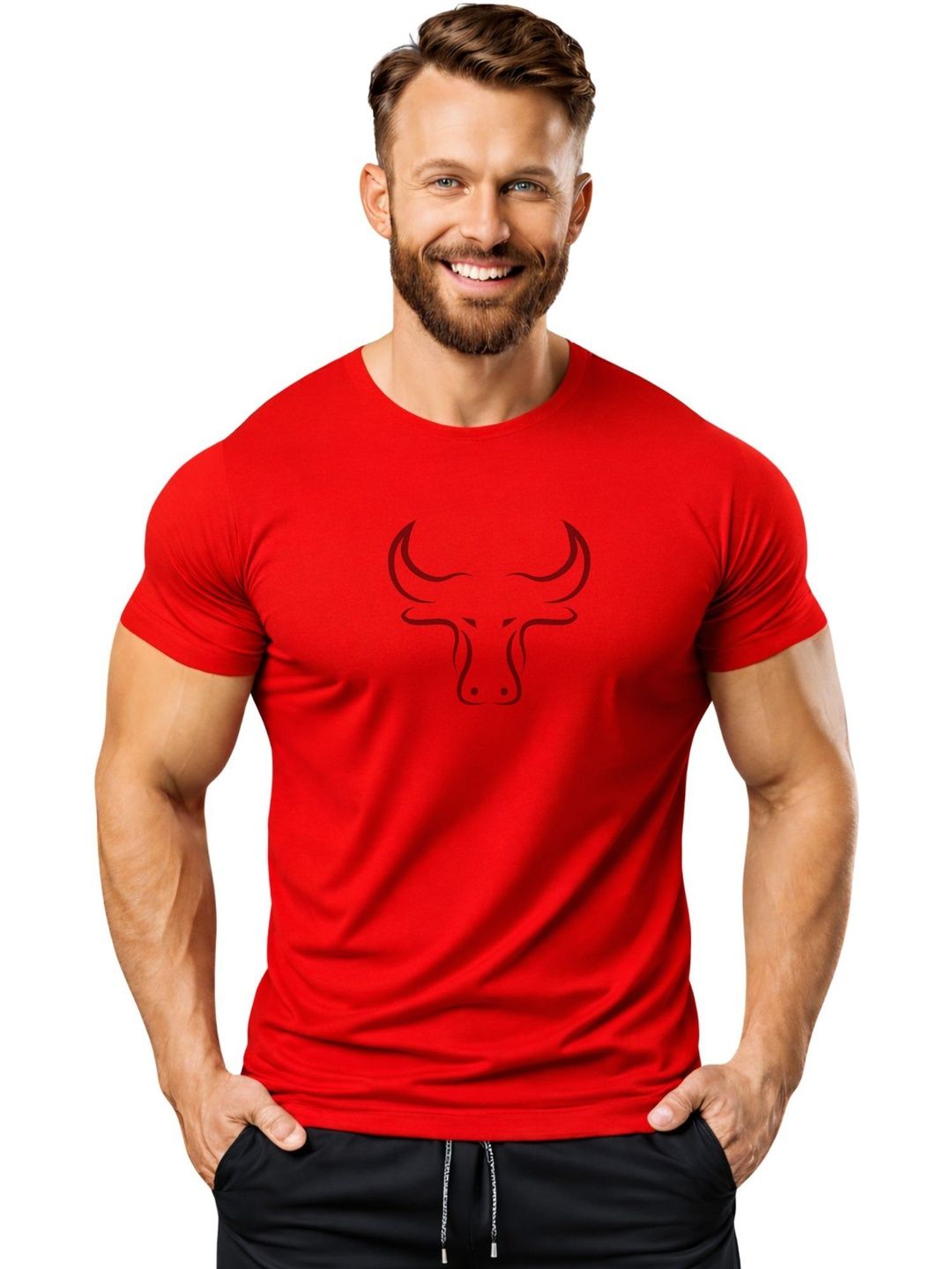 3Colors Men Printed Moisture Wicking T-shirt