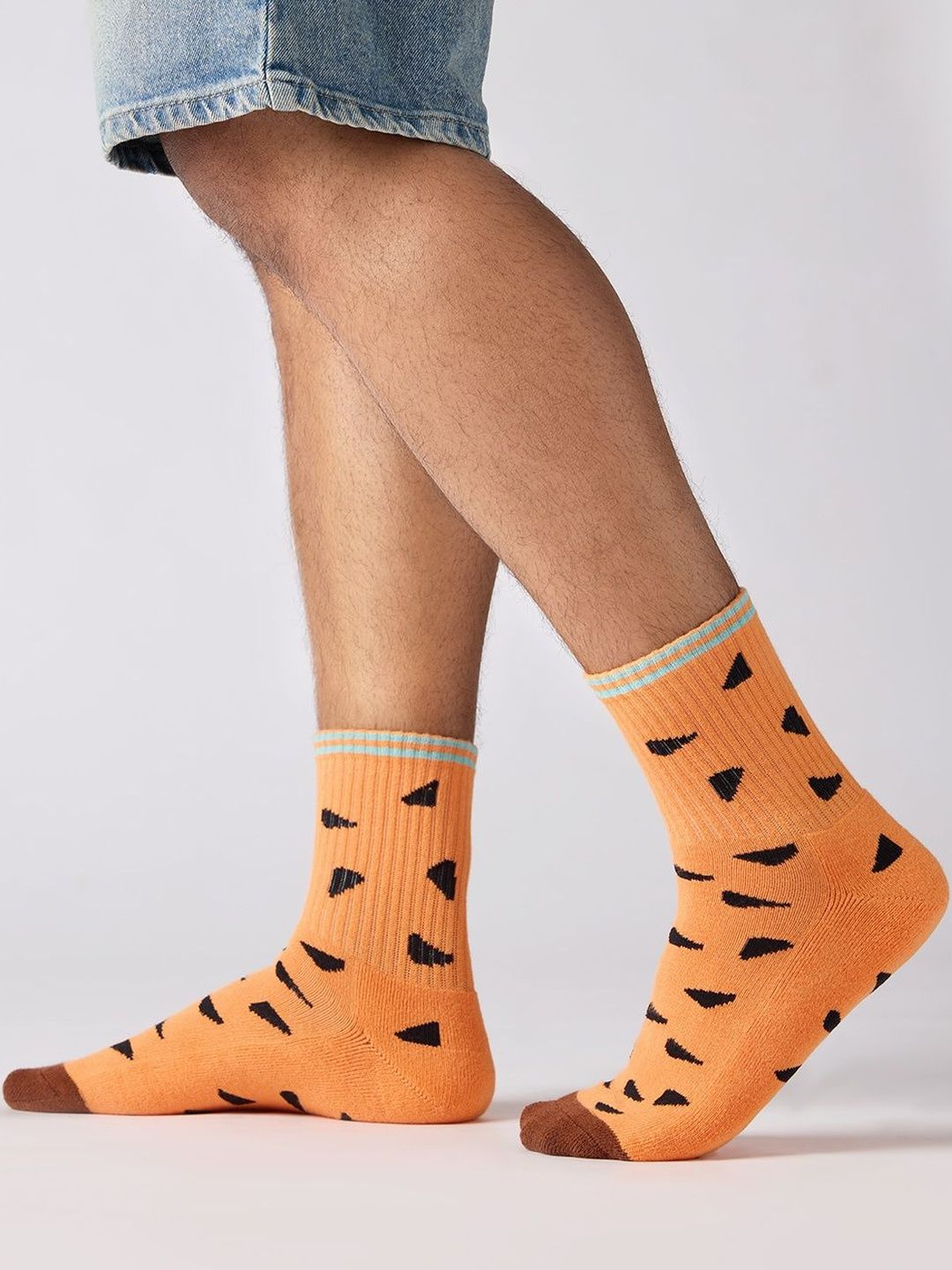 The Souled Store Unisex The Flintstones Printed Orange Socks