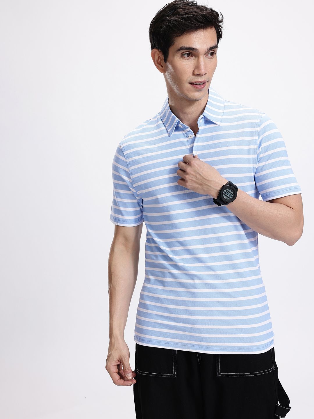 Kook N Keech Striped Polo Collar T-shirt