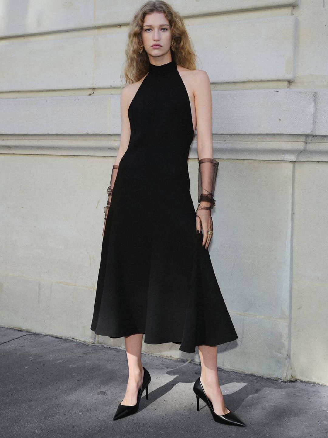 slim fit dress slacks Berrylush Black Halter Neck Ruched Bodycon Mini Dress – Myntra International main image 0