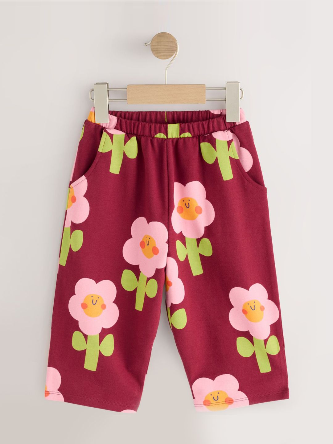 NEXT Girls Pure Cotton Floral Printed Trousers