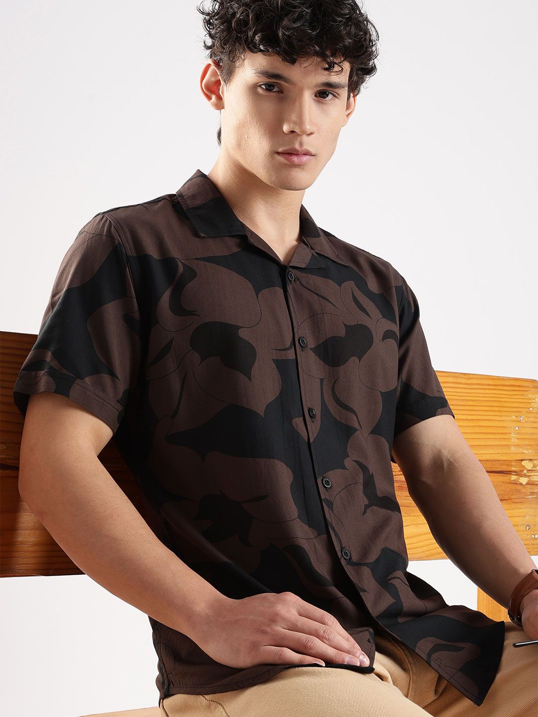 HERE&NOW HERE&NOW Men Regular Fit Printed Casual Shirt