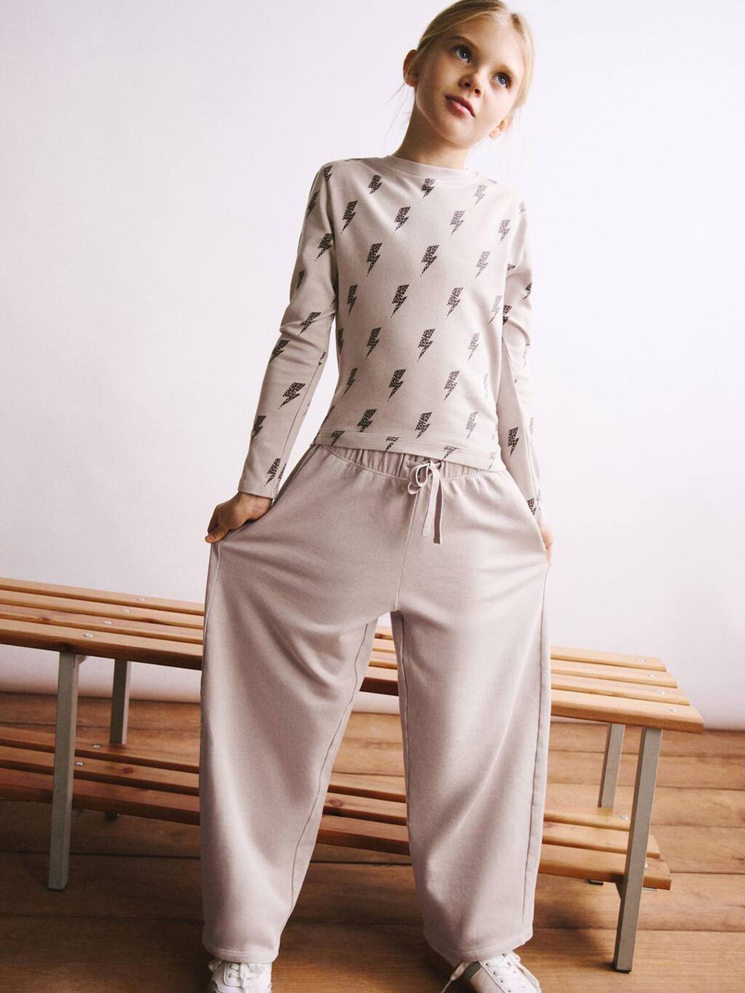 Mango Kids Girls Pure Cotton Trousers