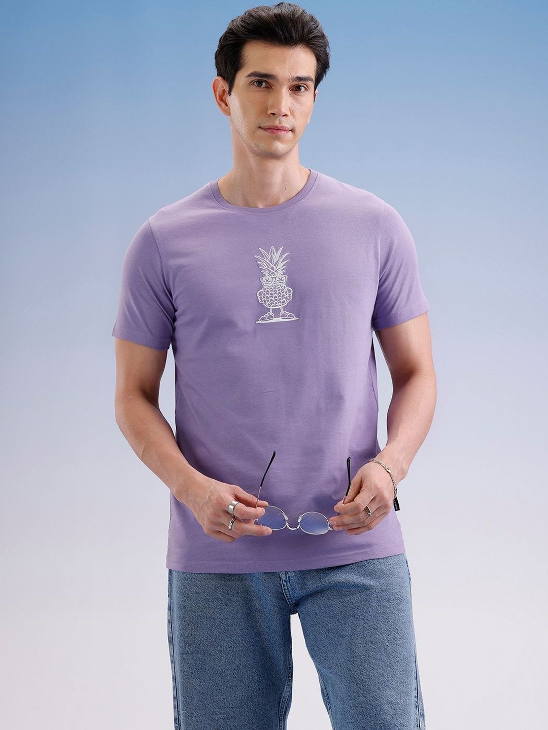 WROGN Men Printed Slim Fit T-shirt