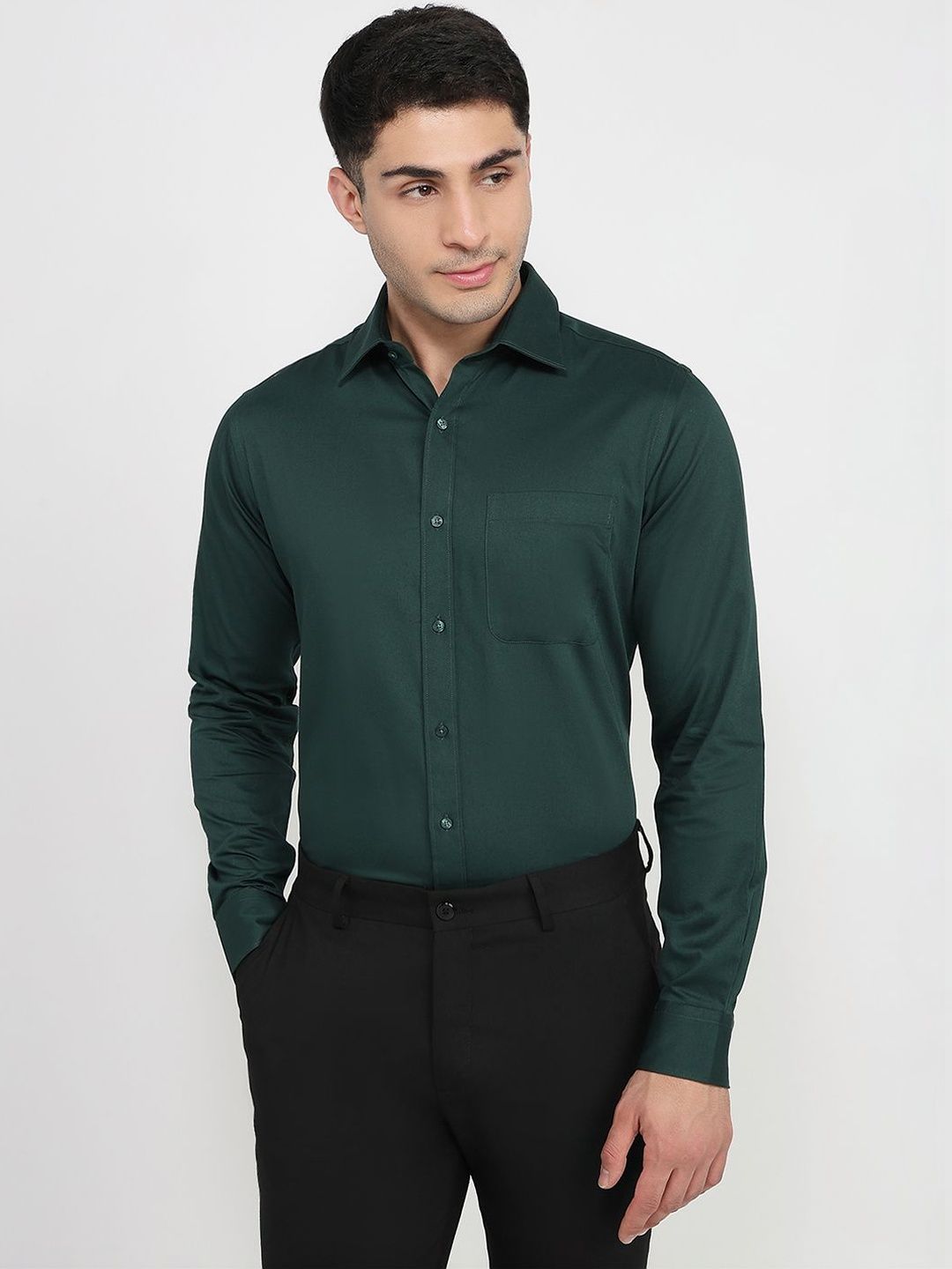 Raymond Cotton Cutaway Collar Slim Fit Formal Shirts