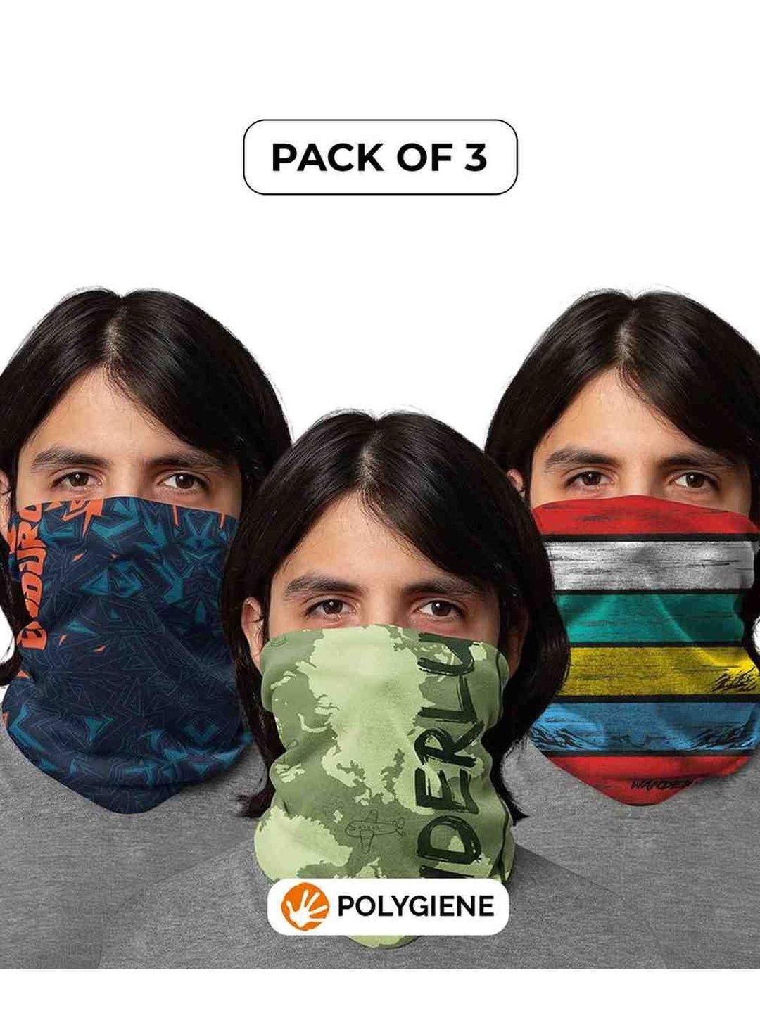 WANDERLOOMS Unisex Pack of 3 UV Protection Odour Free Headband