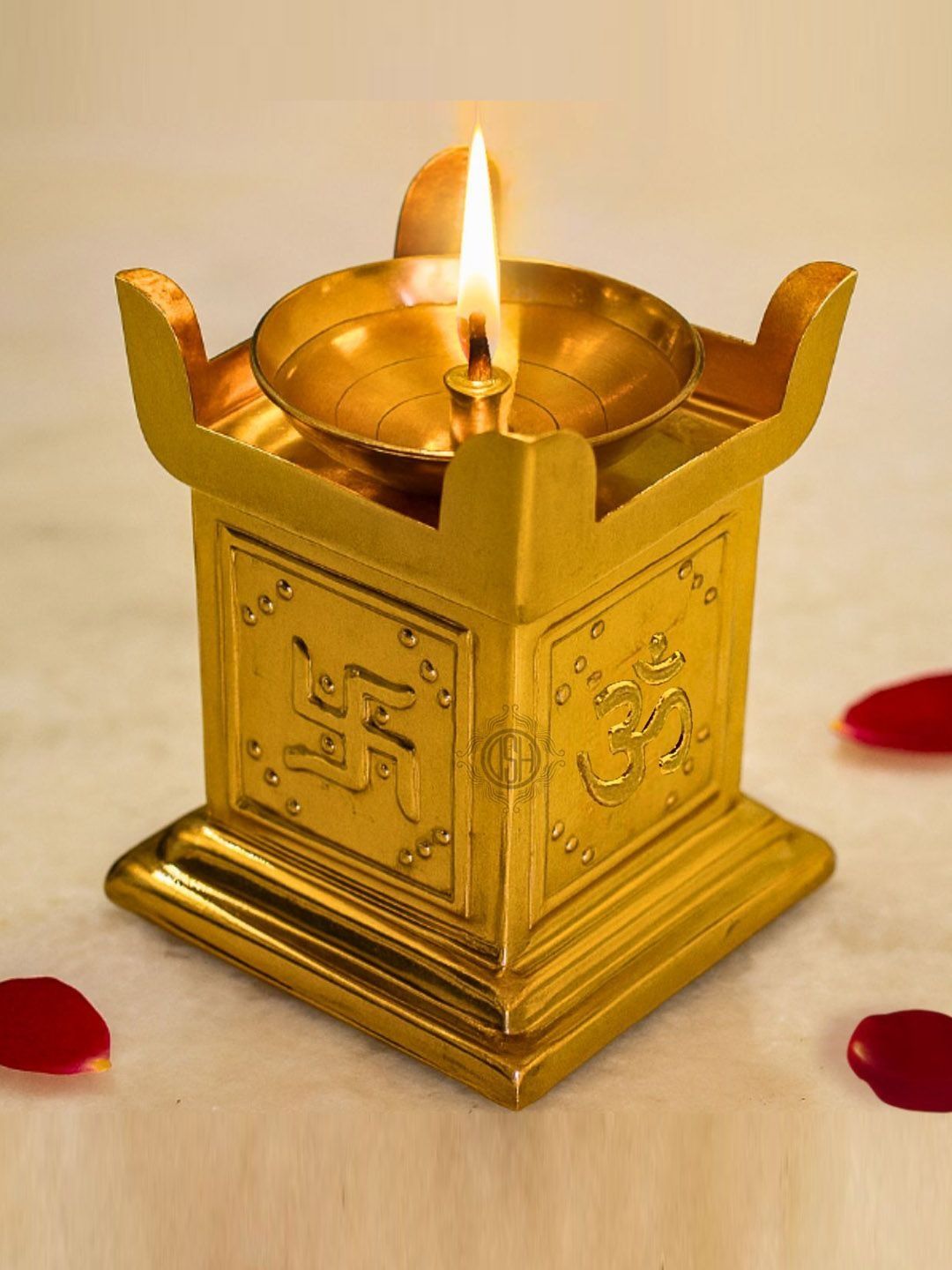 DSH Crafting Your Curiosity Yellow Textured Tulsi Deepak Diyas