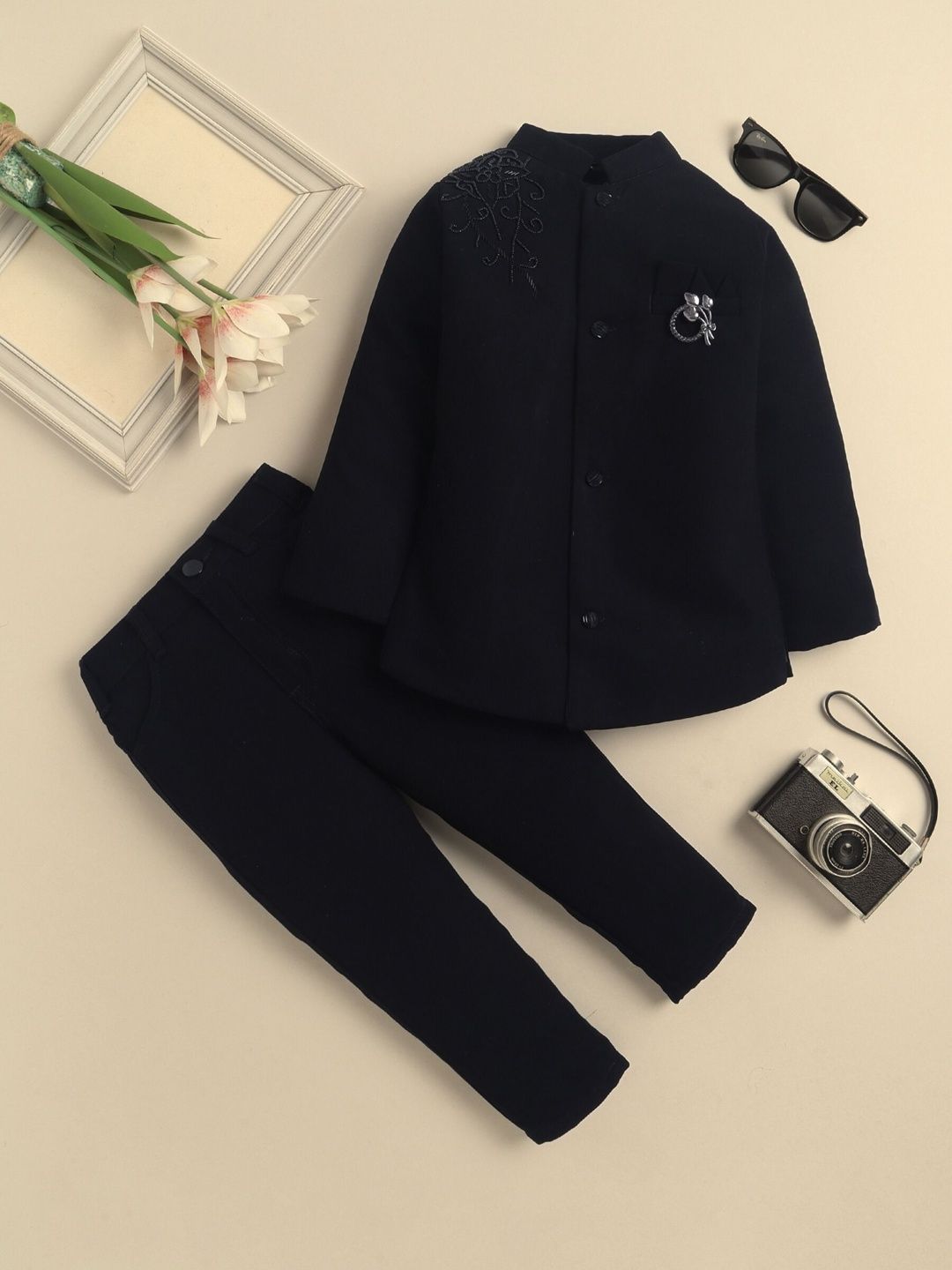 KALINI Boys Embroidered Sherwani Set