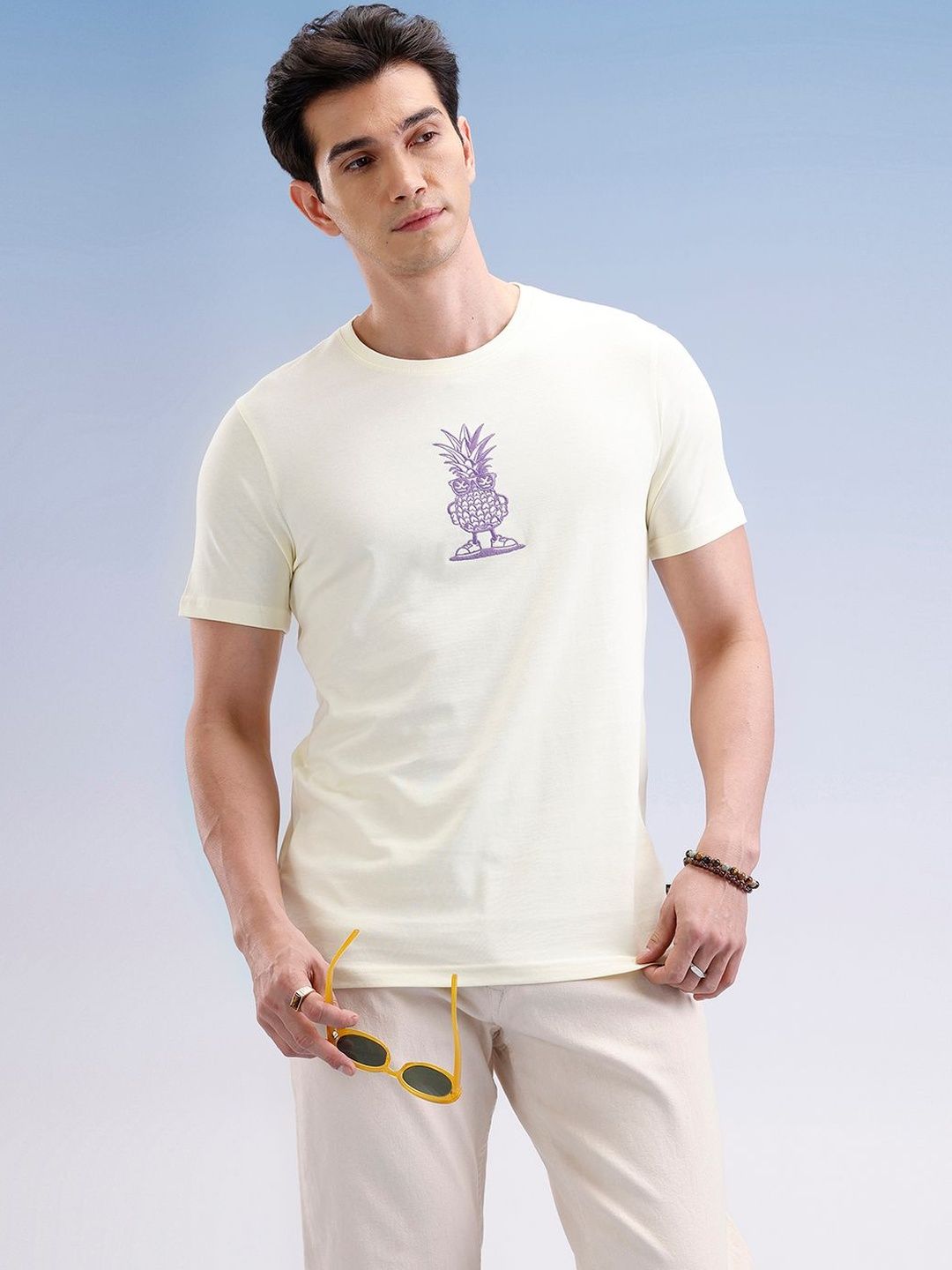 WROGN Men Printed Slim Fit T-shirt