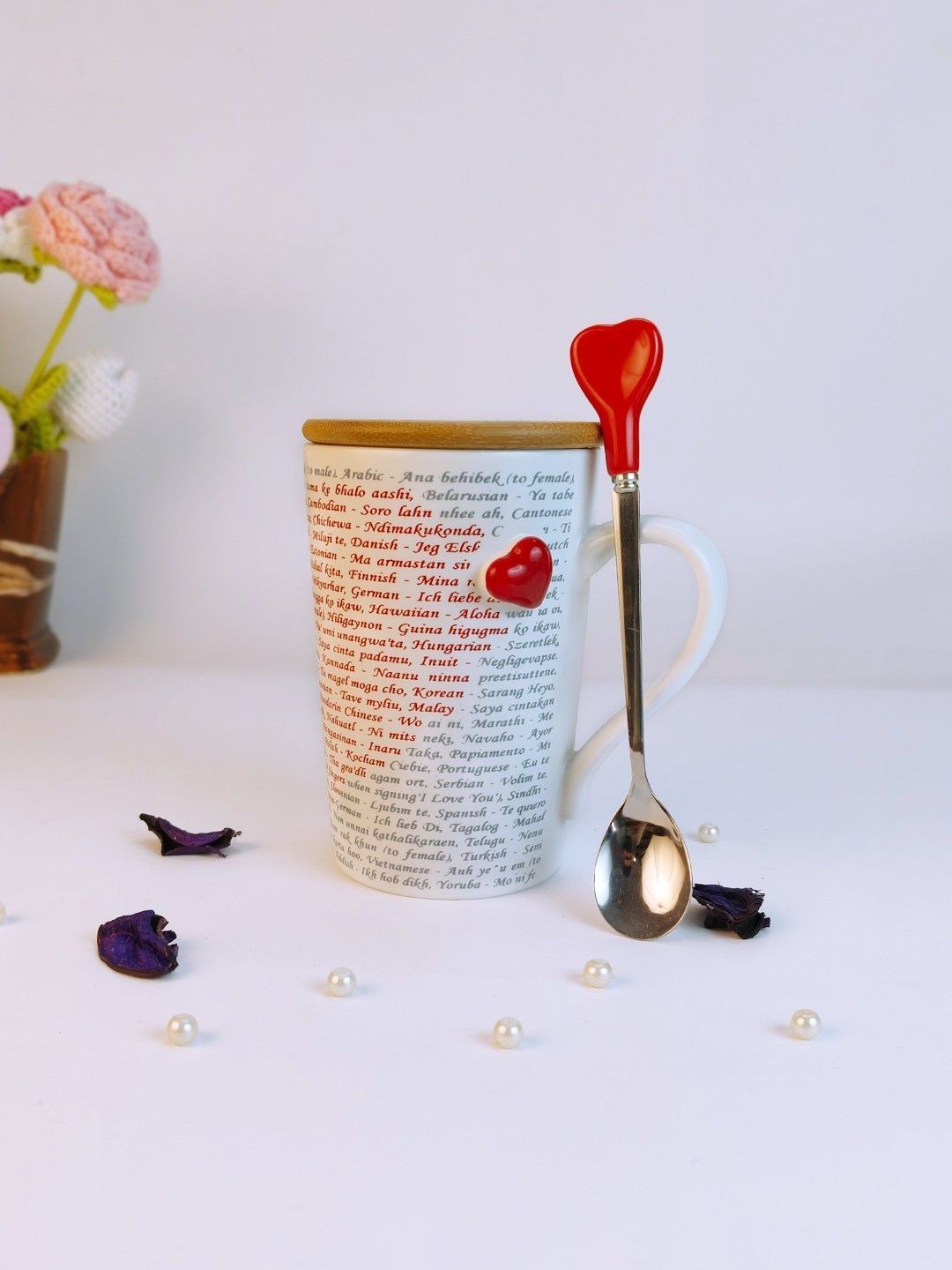 Giftii 2-Pieces White & Red Valentines Day Home Gift Sets