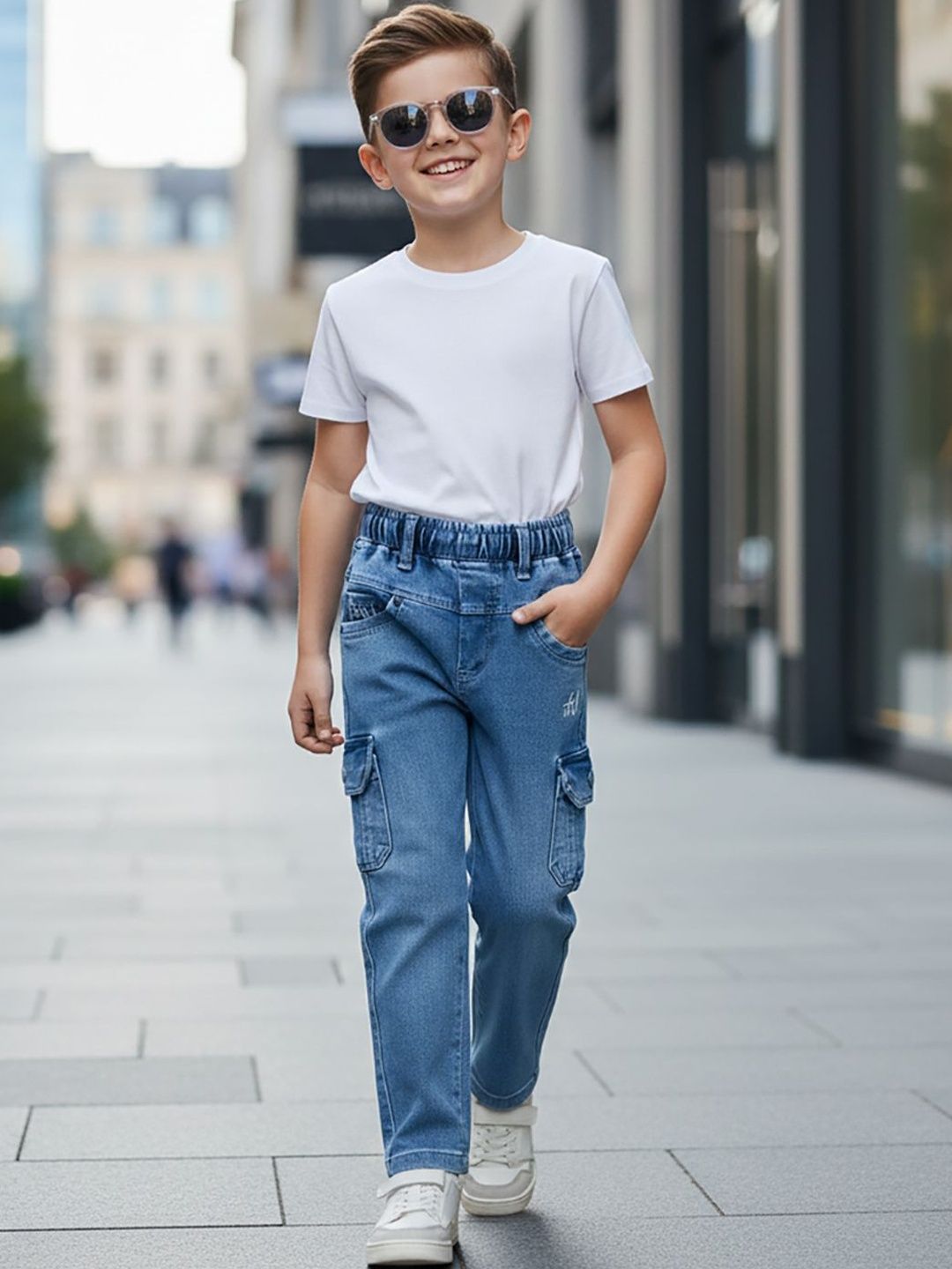 JFR Boys Straight Fit Low-Rise Light Fade Jeans