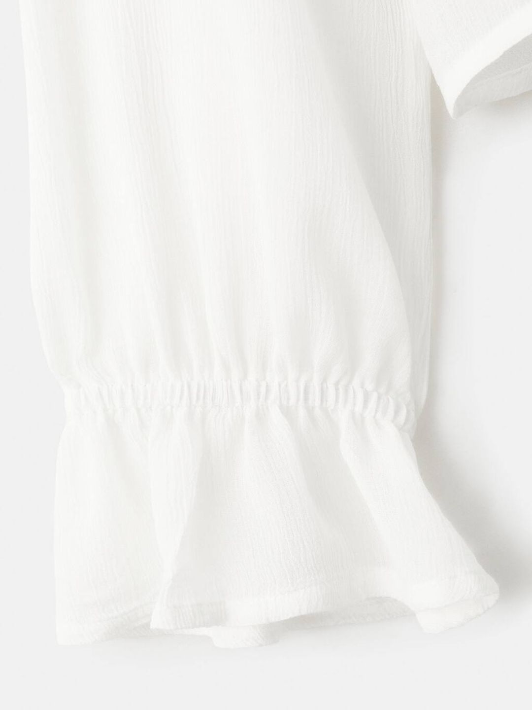 Tie-Up Neck Bell Sleeve Ruffles Top