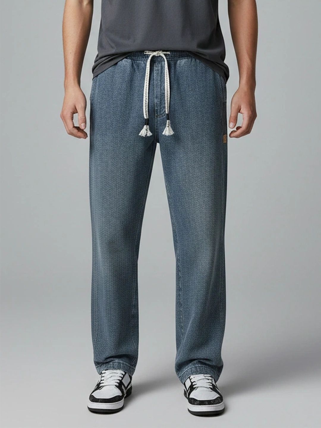 ANDREW HILL Men Relaxed Fit Mid-Rise Light Fade Stretchable Jeans
