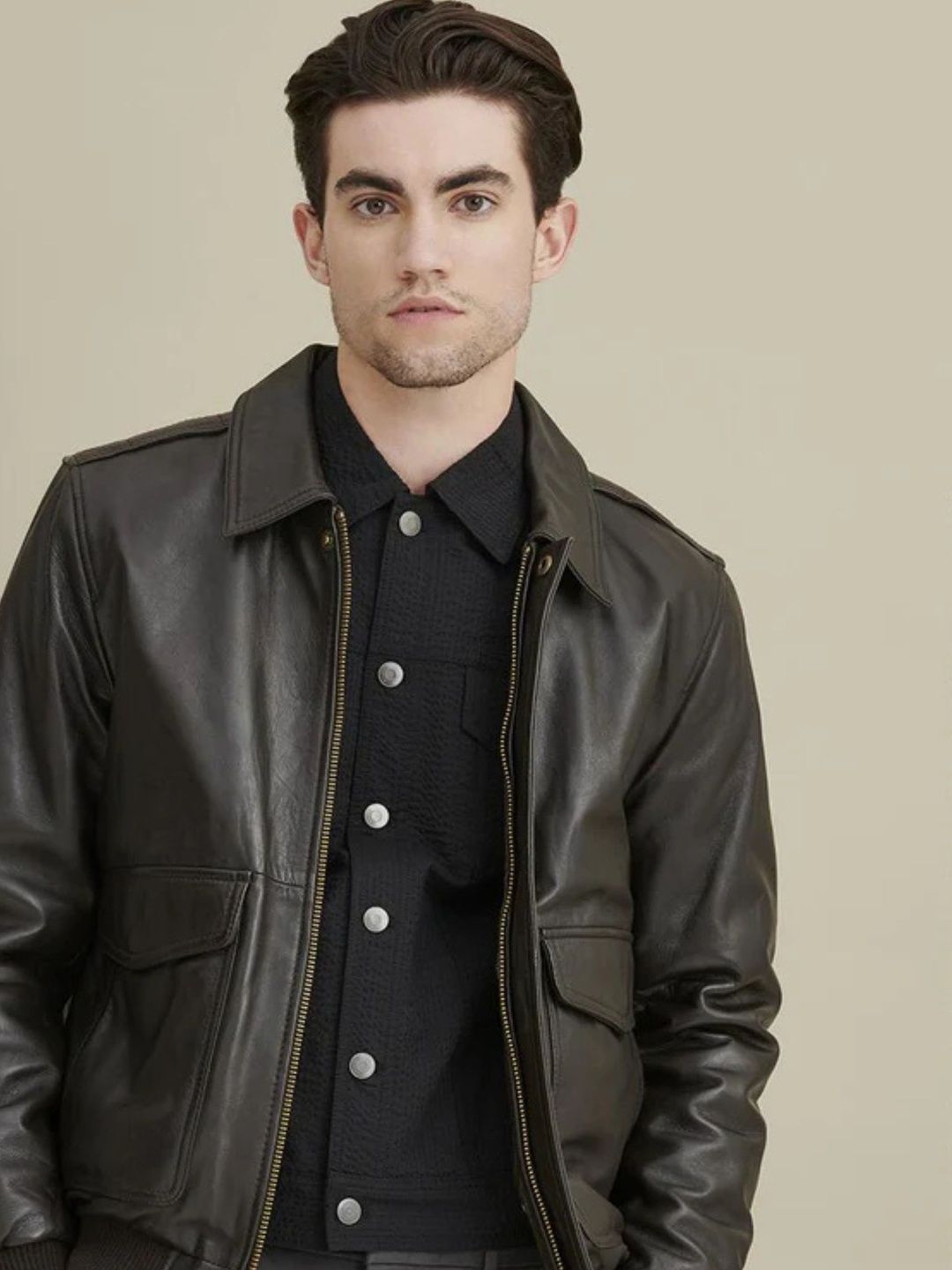 Charmshilp Men Leather Jacket