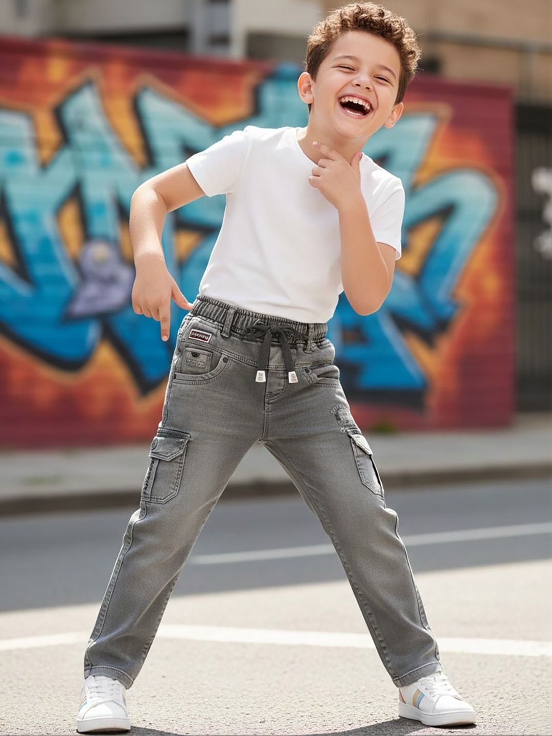 JFR Boys Straight Fit Low-Rise Light Fade Jeans