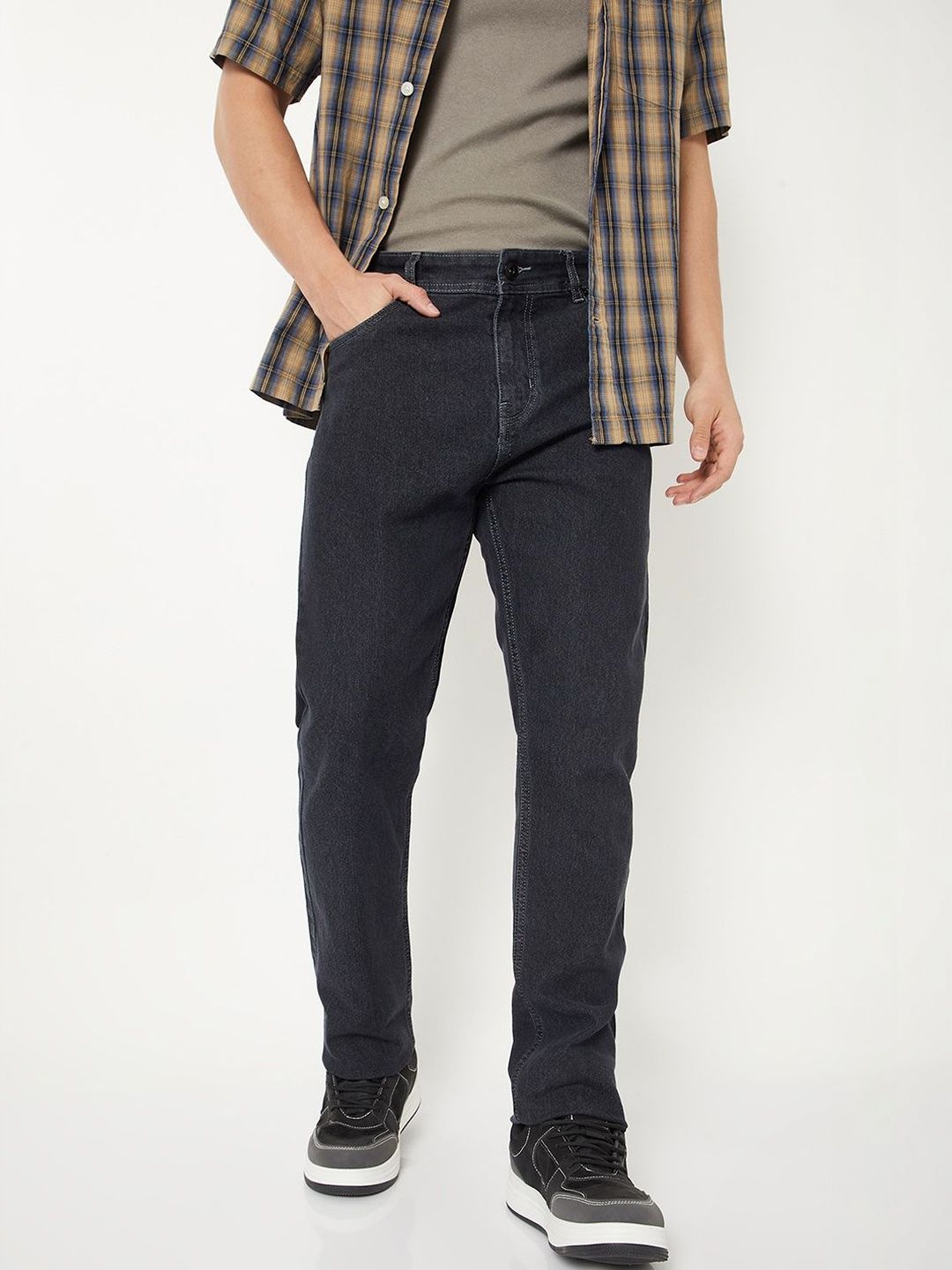 max Men Regular Fit Mid-Rise Stretchable Jeans