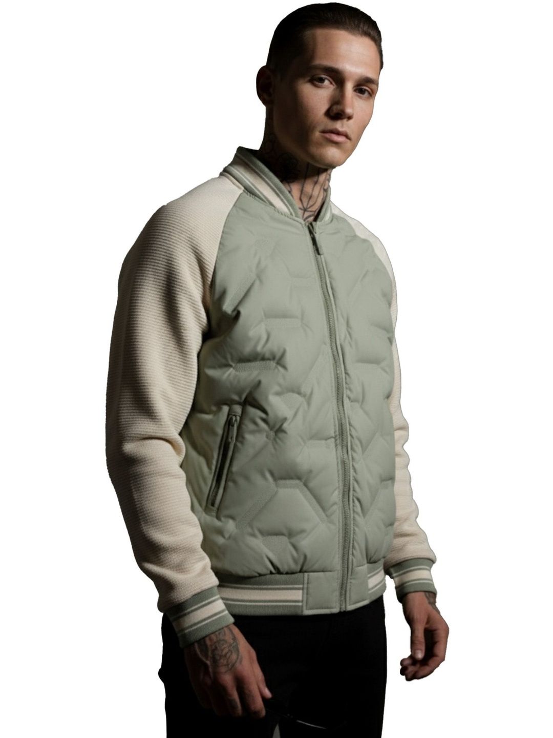 playR Men Colourblocked Lightweight Outdoor Bomber Jacket
