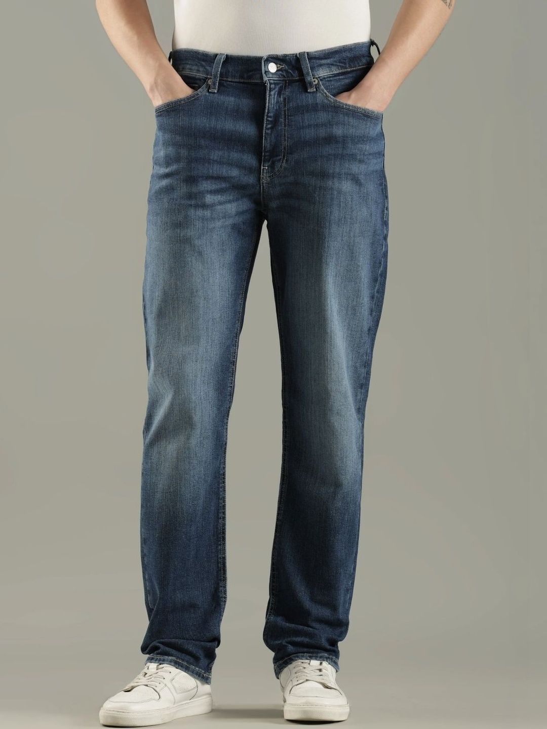 Slim Fit Mid-Rise Light Fade Jeans