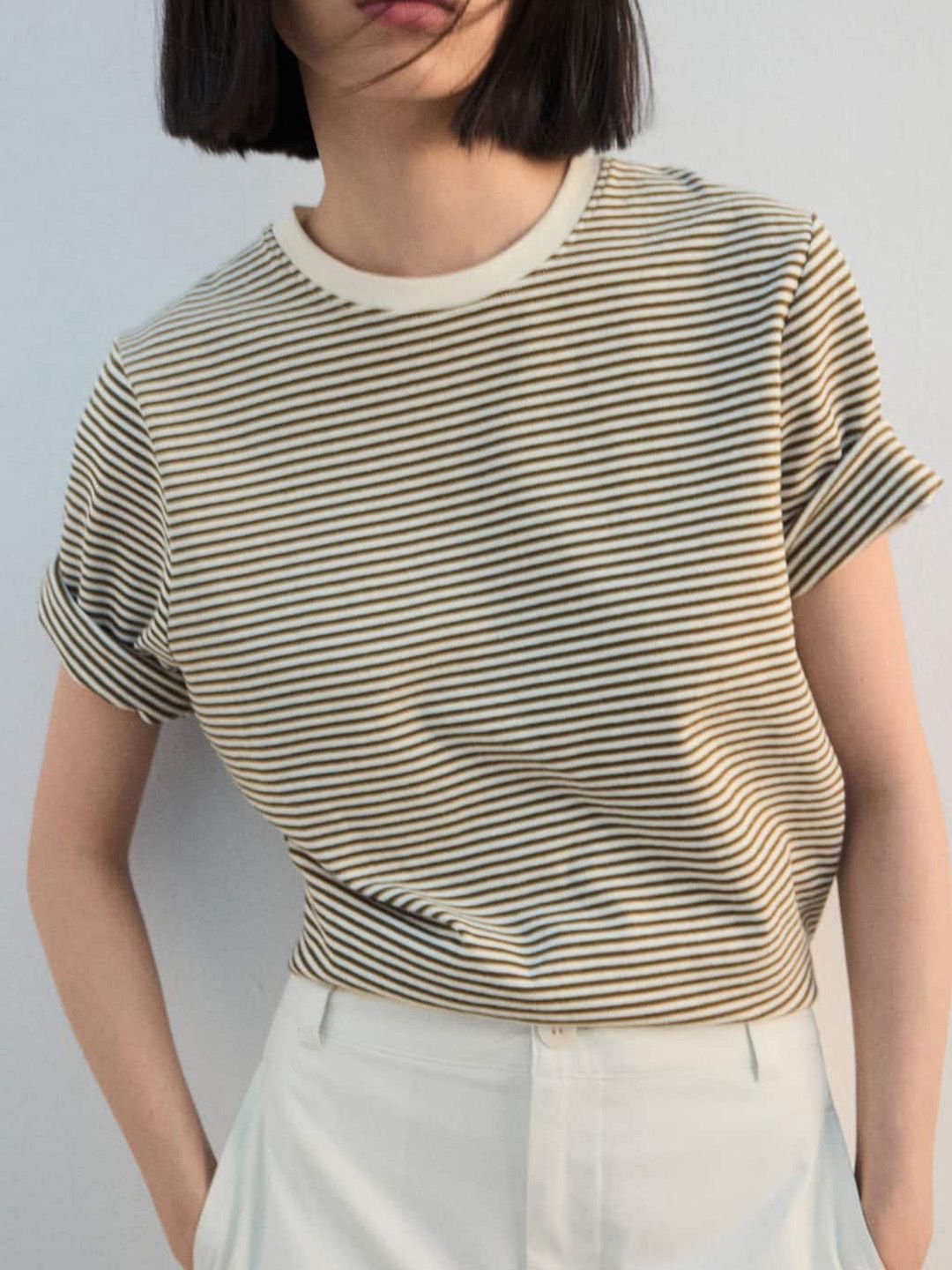 Striped Pure Cotton T-shirt