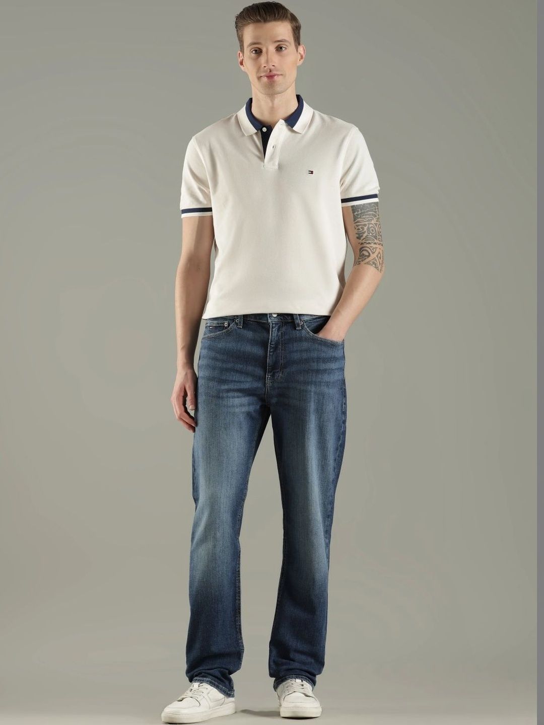 Slim Fit Mid-Rise Light Fade Jeans