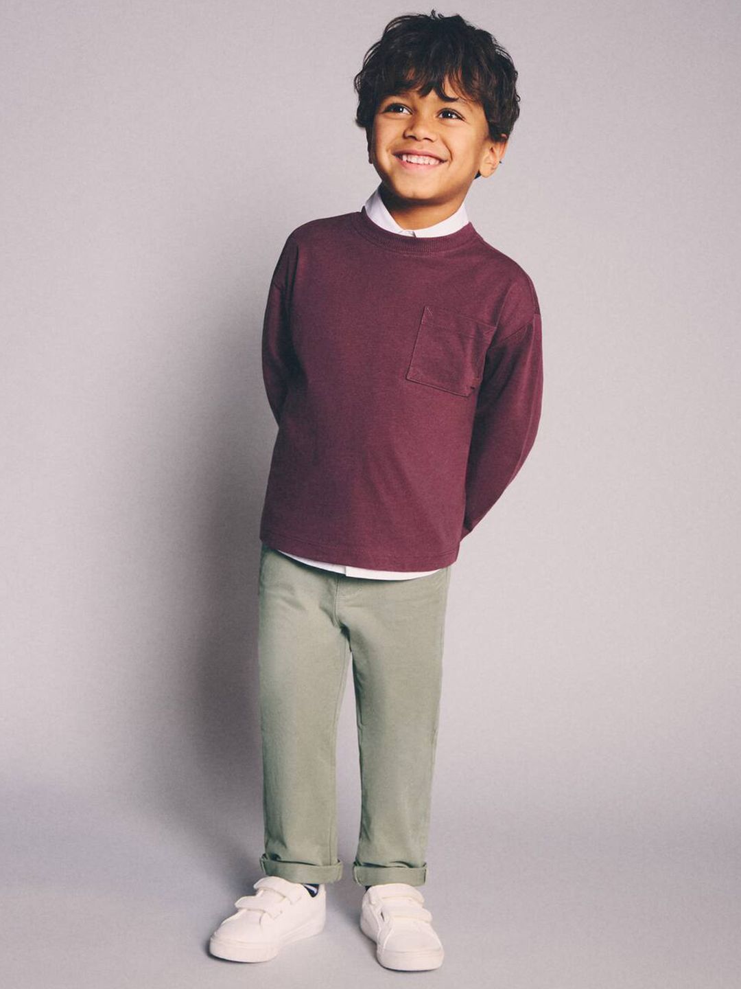 Mango Kids Mango Kids Boys Mid-Rise Regular Fit Chinos