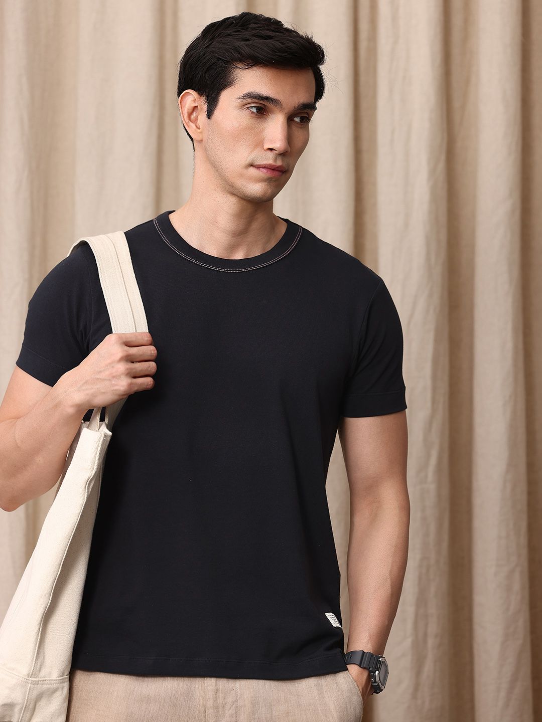 Mr Bowerbird Tailored Fit Round Neck T-shirt