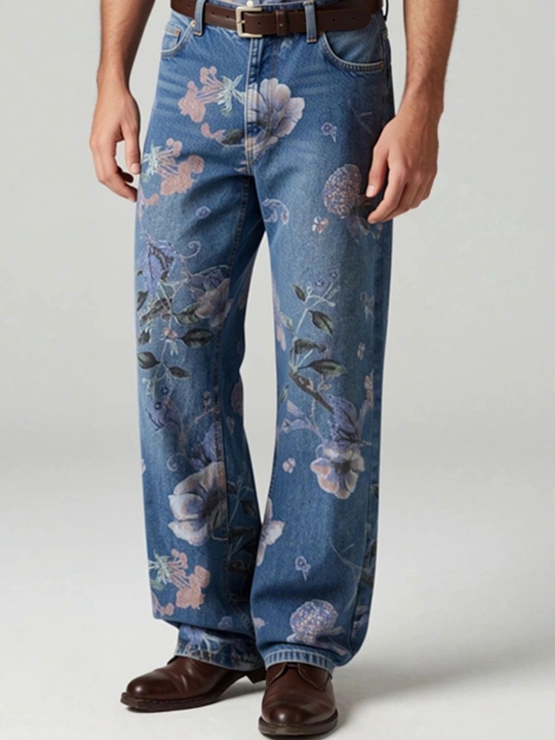 ANDREW HILL Men Mid-Rise Light Fade Stretchable Jeans