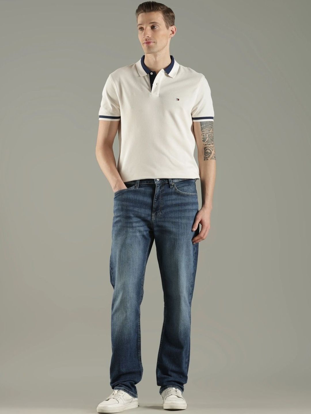 Slim Fit Mid-Rise Light Fade Jeans