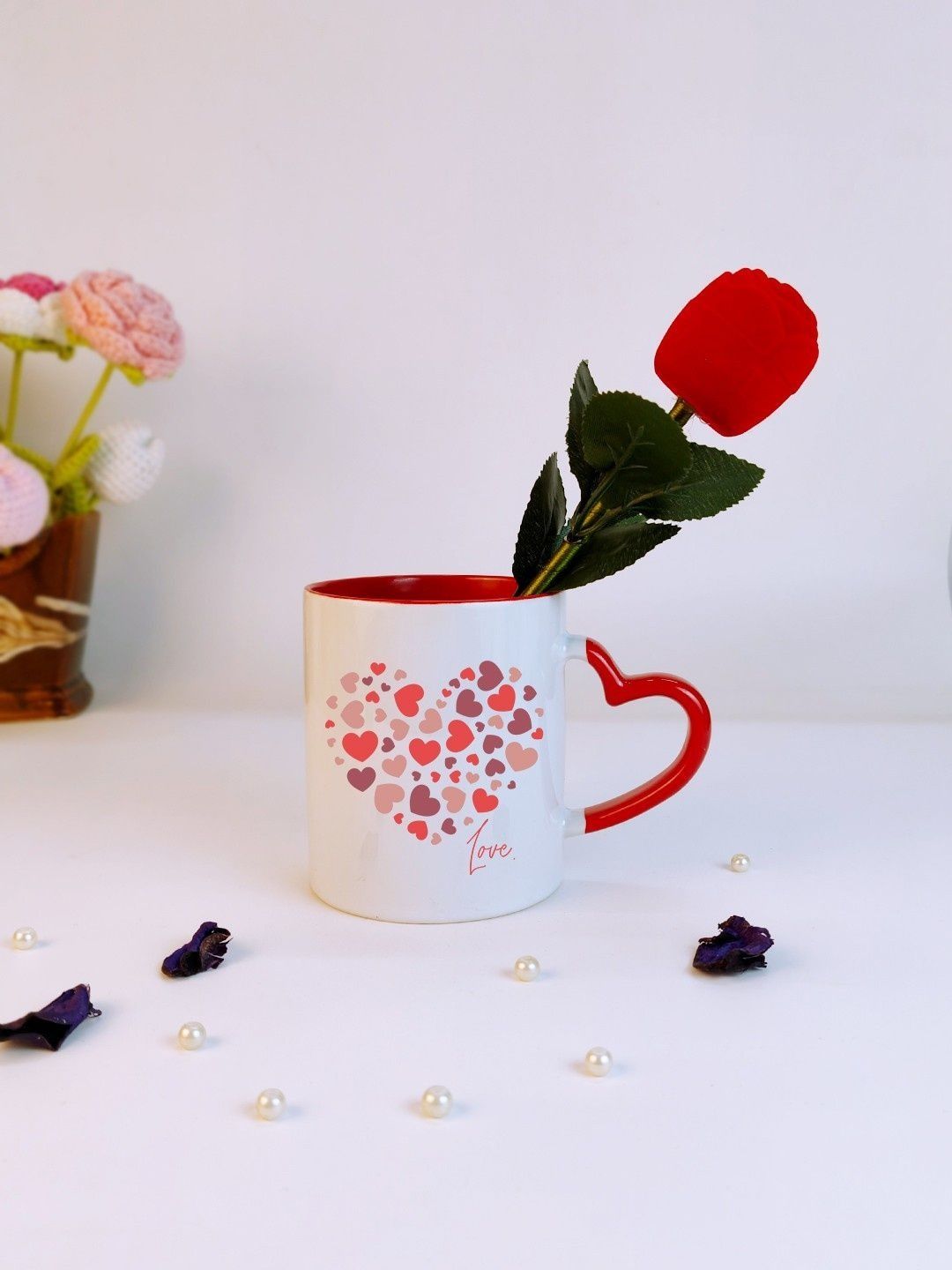 Giftii 2-Pieces White & Red Valentines Day Home Gift Sets