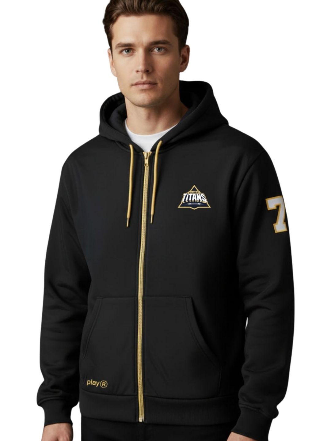 playR Unisex Brand Logo Lightweight Training or Gym Puffer Jacket