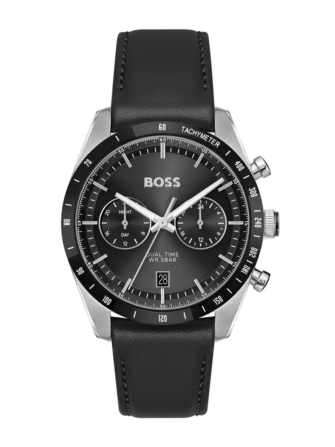 Buy Hugo Boss Men TOURMASTER Dial & Leather Straps Analogue