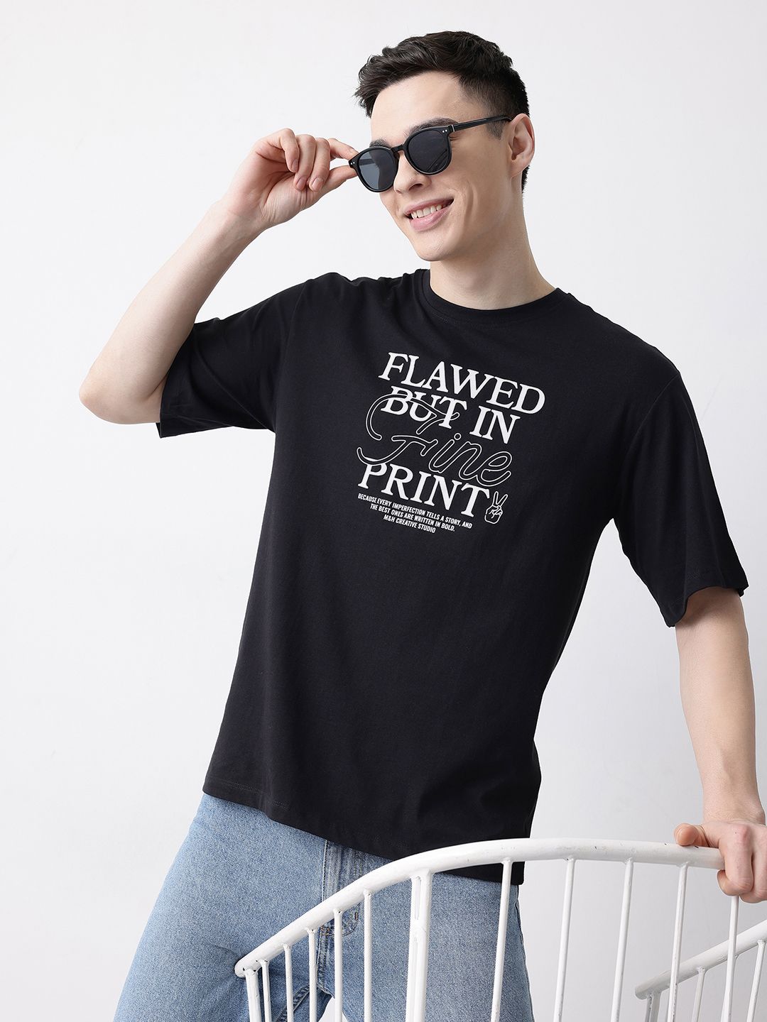 Mast & Harbour Typography Printed Flash Dry Tech T-shirt