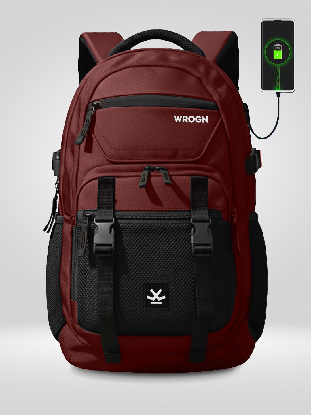 WROGN Unisex Brand Logo Backpack