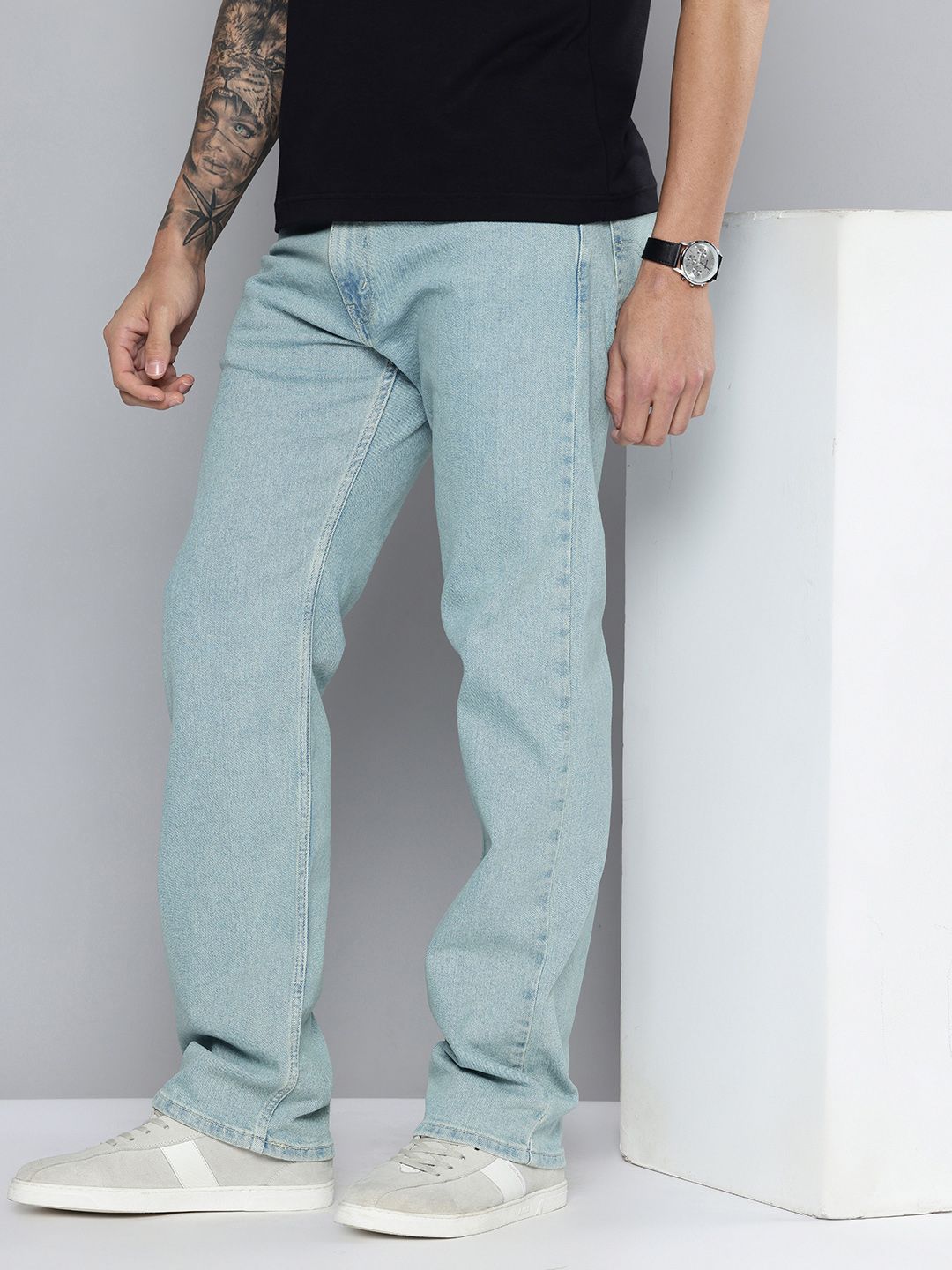Levis Men 555 Relaxed Fit Light Fade Stretchable Jeans