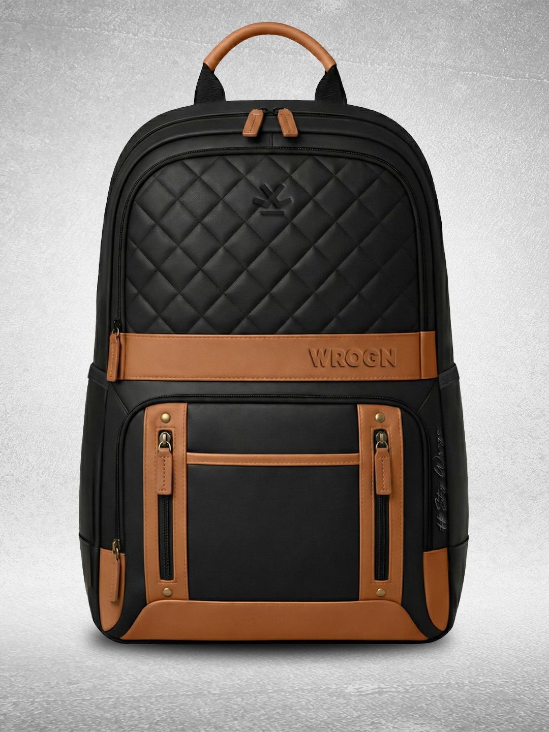 WROGN Unisex Colourblocked Backpack with Anti-Theft