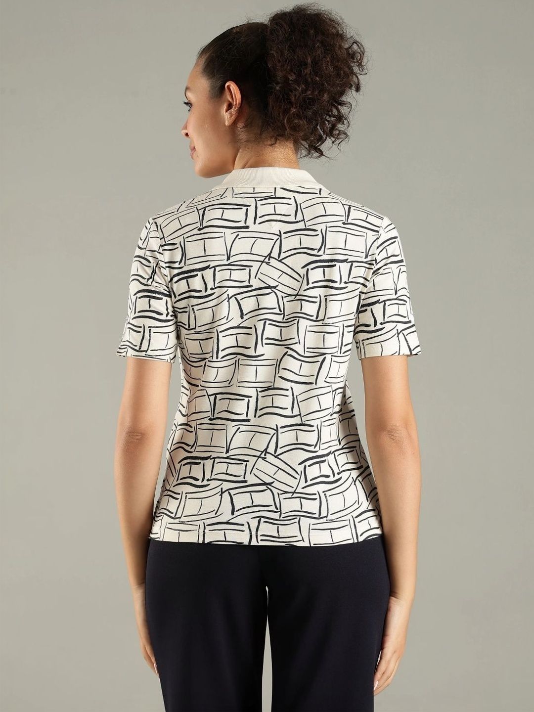 Printed Polo Collar T-shirt