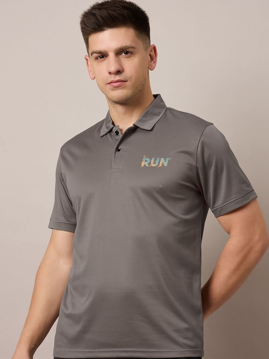 HRX by Hrithik Roshan Men Typography Printed Polo Collar T-shirt