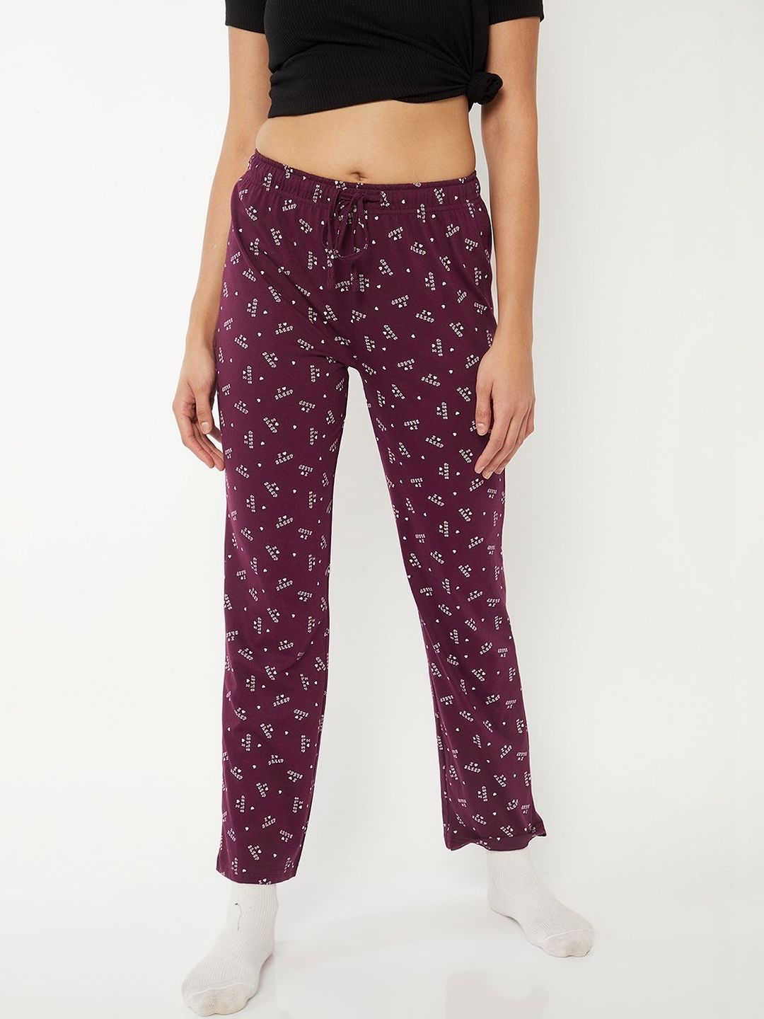 max Women Printed Mid Rise Lounge Pants