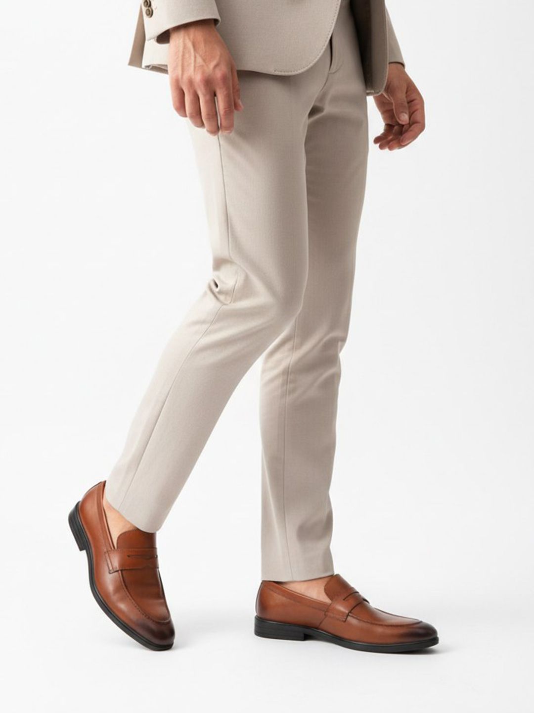 The Brown Hide Men Formal Leather Loafers