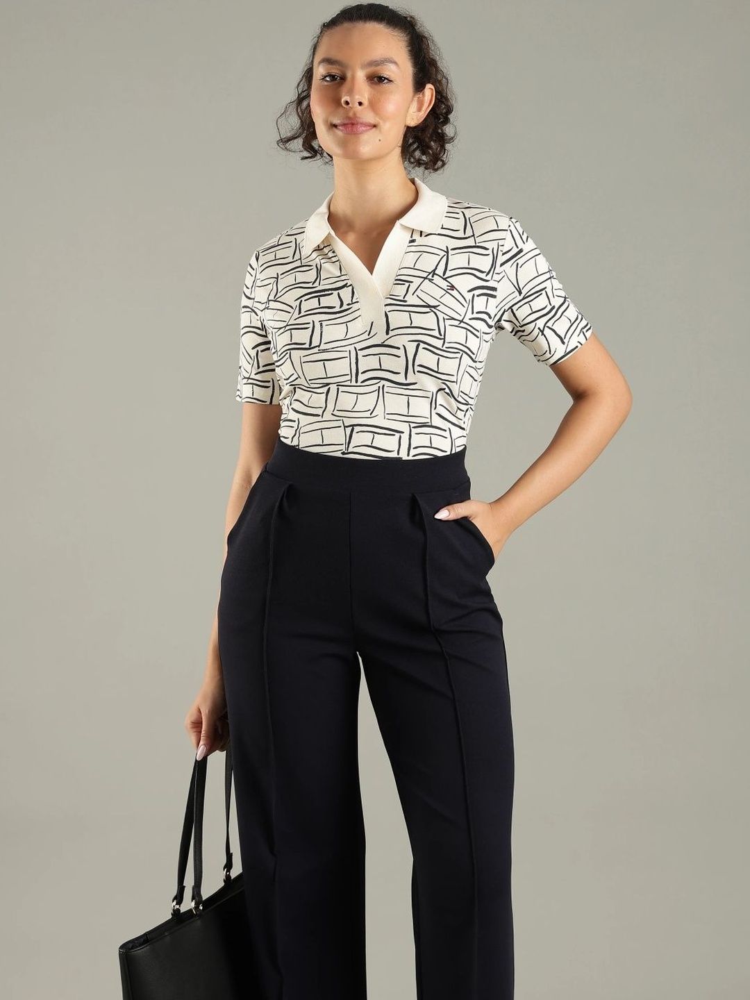 Printed Polo Collar T-shirt