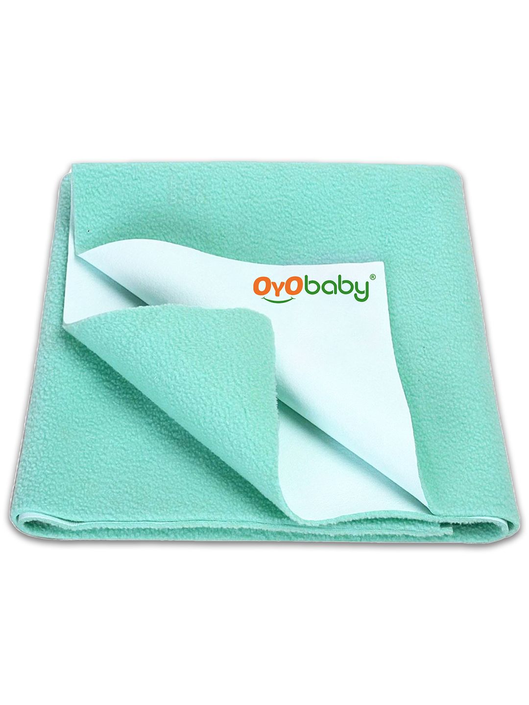 OyO Baby Sea Green Waterproof & Baby Dry Sheet Polycotton Mattress Protector