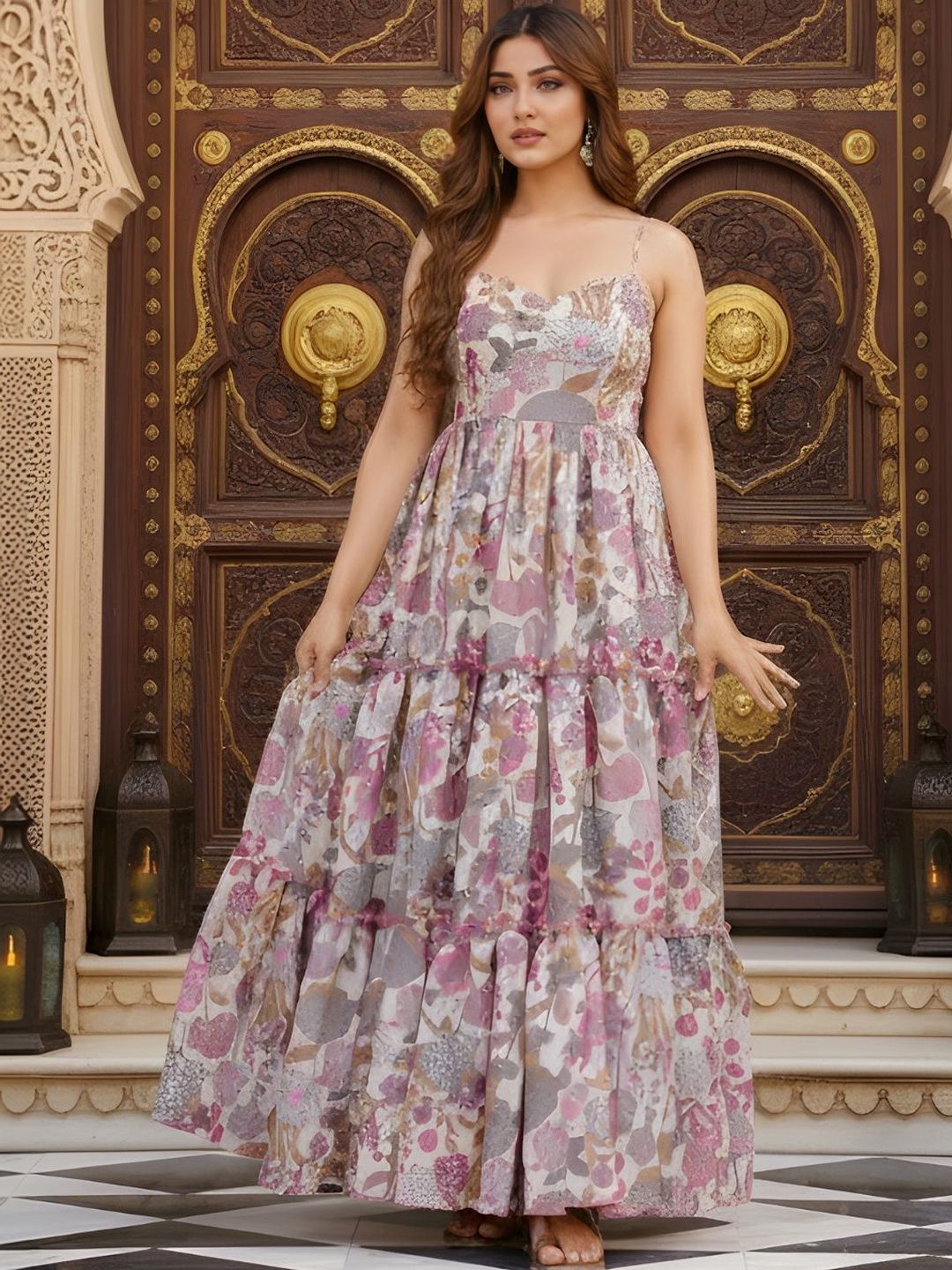 Buy CORSICA Women Floral Printed Fit & Flare Maxi Dress - Dresses for Women  34475483 | Myntra