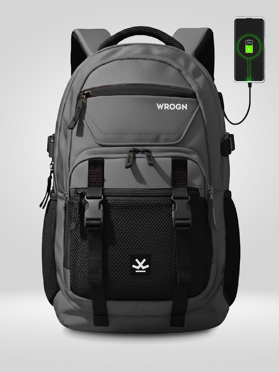 WROGN Unisex Brand Logo Backpack