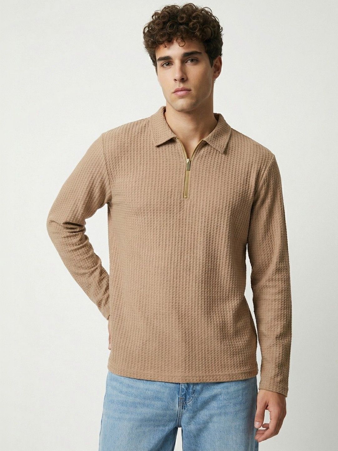 glitchez Men Polo Collar T-shirt