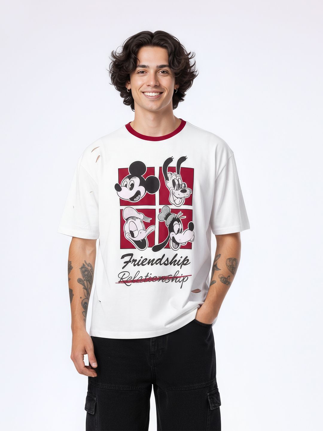 Kook N Keech Humor & Comic Printed Pure Cotton Oversized T-shirt